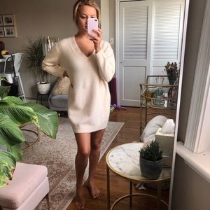 NEW- Forever 21 Blush Pink Sweater Dress
